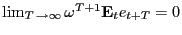 $ \lim_{T \, \rightarrow\infty }\omega^{T+1} \mathbf{E}_{t} e_{t+T} = 0$