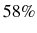  58\%