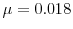 \mu=0.018
