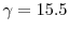 \gamma=15.5