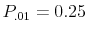  P_{.01} = 0.25