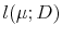  l(\mu;D)