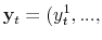  \mathbf{y}_{t}=(y_{t}^{1},...,