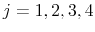  j=1,2,3,4