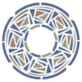 Circular image with a geometric design