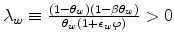  % \lambda _{w}\equiv \frac{(1-\theta _{w})(1-\beta \theta _{w})}{\theta _{w}(1+\epsilon _{w}\varphi )}>0