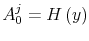  A_{0}^{j}=H\left( y\right) 