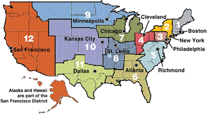 System map with links to Reserve Bank banking market information