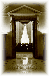 Photograph of open entryway to the board room