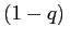 $ (1-q)\,$