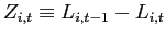 $ Z_{i,t}\equiv L_{i,t-1}-L_{i,t}$