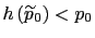 $ h\left( \widetilde{p}_{0}\right) <p_{0}$