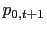 $ p_{0,t+1}$