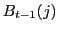 $ B_{t-1}(j)$