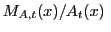 $ M_{A,t} (x)/A_{t}(x)\ $