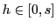 $ h\in\lbrack0,s]$