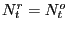 $ N_{t}^{r}=N_{t}^{o}$