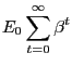 $\displaystyle E_{0}\sum_{t=0}^{\infty}\beta^{t}$