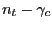 $\displaystyle n_{t}-\gamma_{c}$