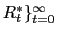 $ R_{t}^{\ast}\}_{t=0}^{\infty}$