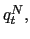 $ q_{t}^{N},$
