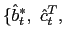 $ \{\hat {b}_{t}^{\ast},\ \hat{c}_{t}^{T},$