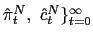 $ \hat{\pi} _{t}^{N},\ \hat{c}_{t}^{N}\}_{t=0}^{\infty}$