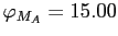 $ \varphi_{M_A}=15.00$