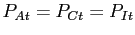 $ P_{At} = P_{Ct} = P_{It}$