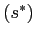 $ \left( s^{\ast}\right) $