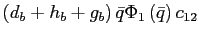 $\displaystyle \left( d_{b}+h_{b}+g_{b}\right) \bar{q}\Phi_{1}\left( \bar{q}\right) c_{12}$