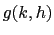 $ g(k,h)$