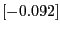 $[-0.092]$