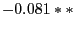 $-0.081**$