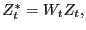 $ Z_{t}^{\ast }=W_{t}Z_{t},$
