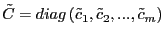 $ \tilde{C}=diag\left( \tilde{c}_{1},\tilde{c}_{2},...,\tilde{c}_{m}\right) $
