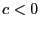 $ c<0$