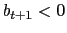 $ b_{t+1}<0$