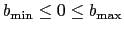 $ b_{\min}\leq0\leq b_{\max}$