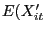 $ E(X^{\prime}_{it}$
