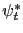 $ \psi^{*}_{t}$