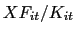 $ XF_{it}/K_{it}$
