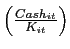 $ \left( \frac{Cash_{it}}{K_{it}}\right) $