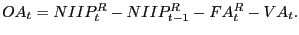 $OA_t =NIIP_t^R -NIIP_{t-1}^R -FA_t ^R-VA_t .$