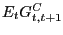 $ E_{t} G_{t,t+1}^{C} $