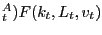 $ _{t}^{A})F(k_{t},L_{t},v_{t})$