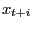 $ x_{t+i}$