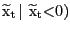 $ {\widetilde{\mathrm{x}}}_{\mathrm{t}}\left\vert \mathrm{\ }{\widetilde {\mathrm{x}}}_{\mathrm{t}}\mathrm{<}0\right) $