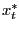$ x^{*}_{t}$