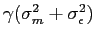 $\gamma(\sigma_m^2+ \sigma^2_\epsilon)$